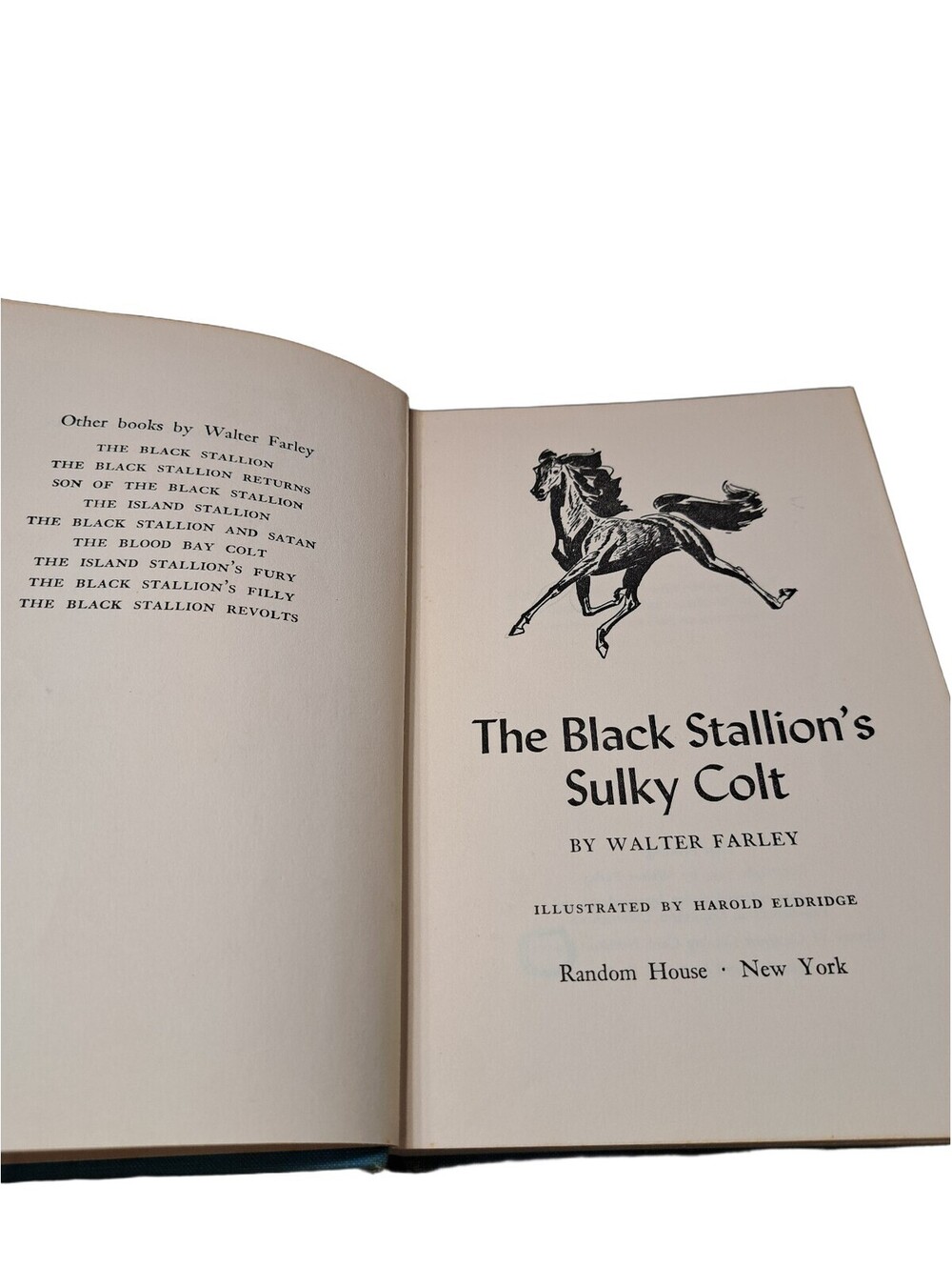 Vintage 1954 The Black Stallion's Sulky Colt book by Walter Farley